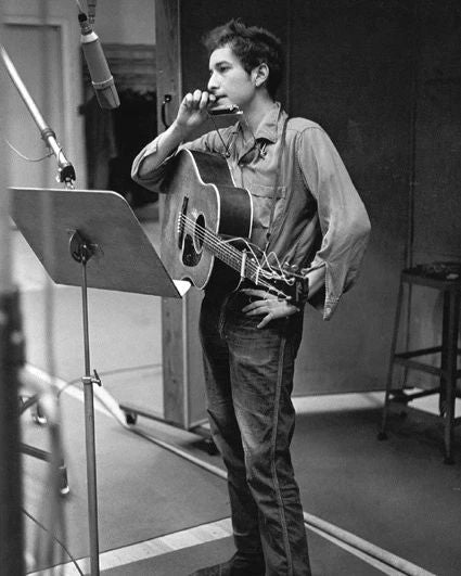 Famous Singer Songwriter Bob Dylan Glossy Photo Print Music Poster