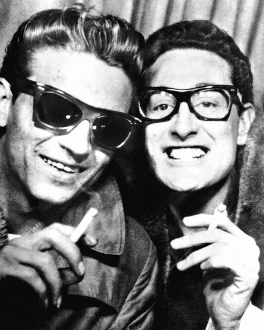 Famous Singers Buddy Holly And Wayne Jennings Glossy Keychain Booth Print
