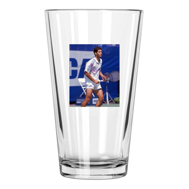 Famous Tennis Champion Pete Sampras Photo Pint Beer Drinking Glass