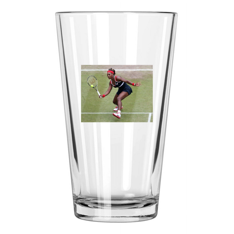 Famous Tennis Player Serena Williams 2012 Olympics Pint Beer Drinking Glass