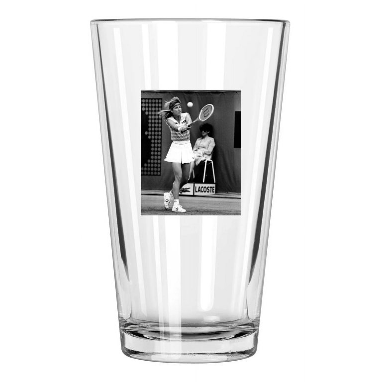 Famous Tennis Pro Chris Evert Photo Pint Beer Drinking Glass
