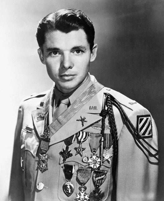 Famous Us Soldier & Actor Audie Murphy Classic Retro Picture Photo