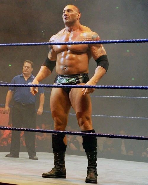 Famous Wrestler Dave Bautista Batista Glossy Keychain Wwf Keychain