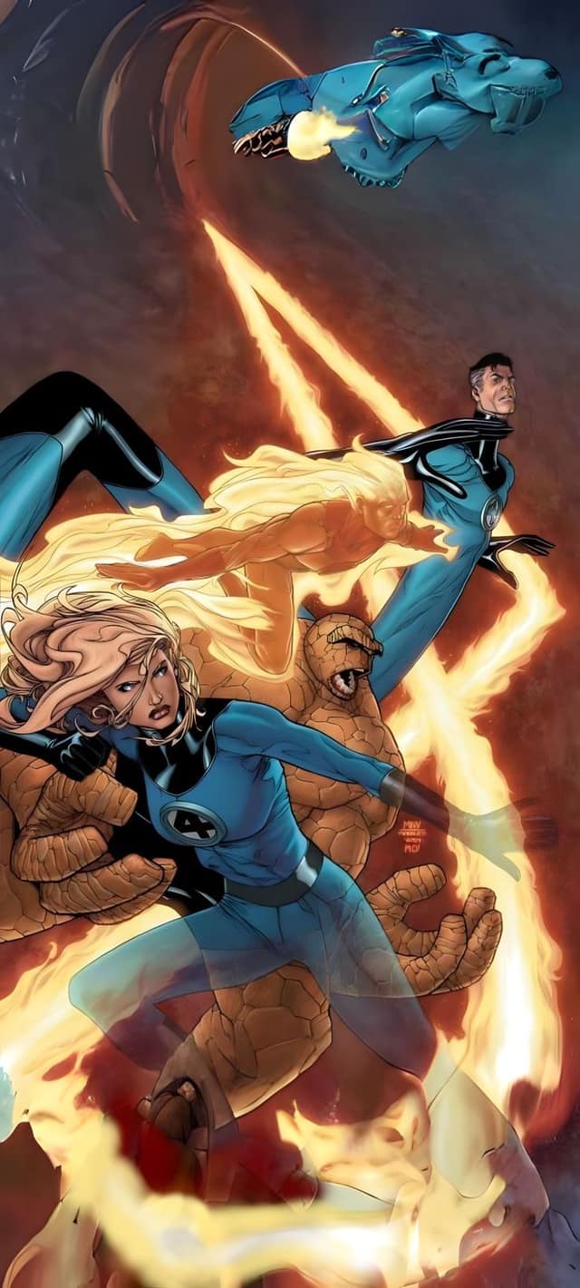 Fantastic Four Action Scene (4) Print Poster