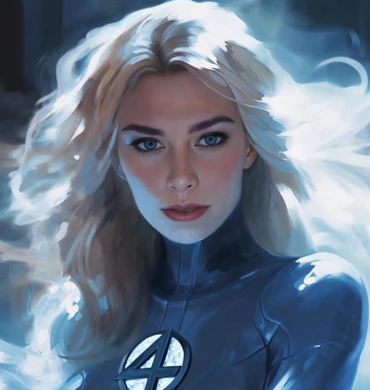 Fantastic Four Female Superhero Portrait Print Poster