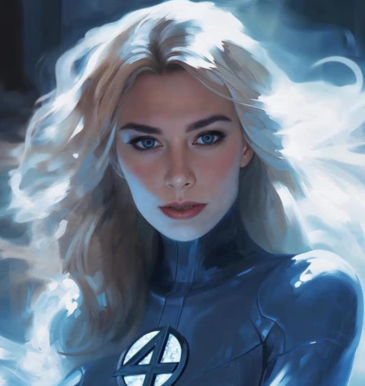 Fantastic Four Female Superhero Portrait Print Poster