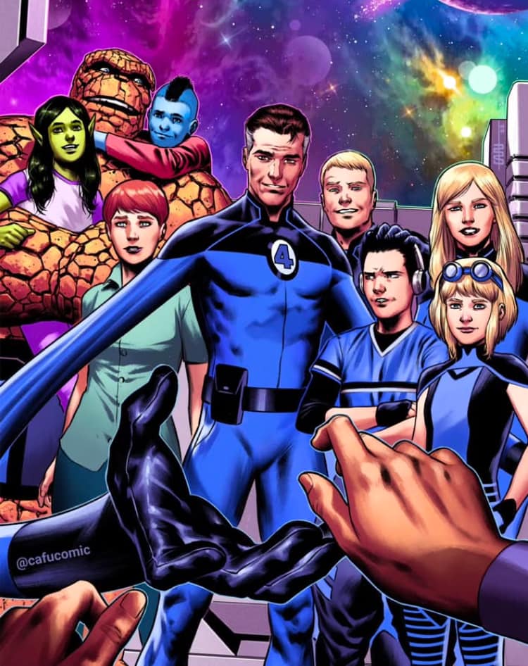 Fantastic Four Heroes Group Shot Print Poster