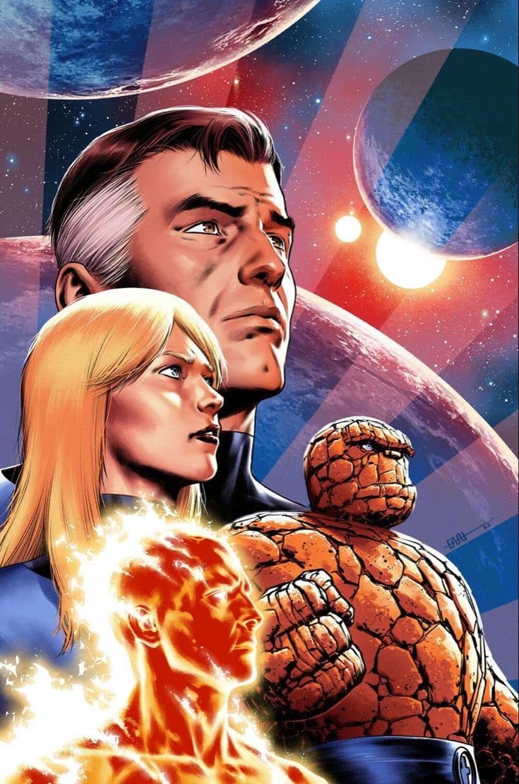 Fantastic Four Heroes Space (2) Print Poster