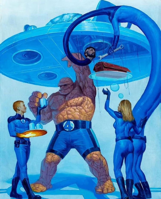 Fantastic Four Space Scene Print Poster