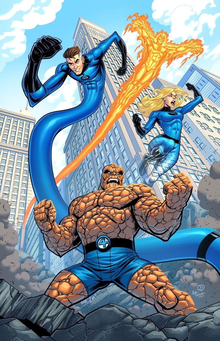 Fantastic Four Superhero Action Jigsaw Puzzle