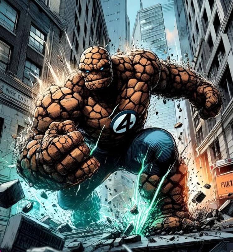 Fantastic Four Thing Citi Action Jigsaw Puzzle