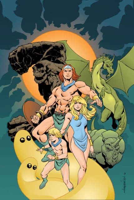 Fantasy Hero Illustration Characters Dragon Print Poster