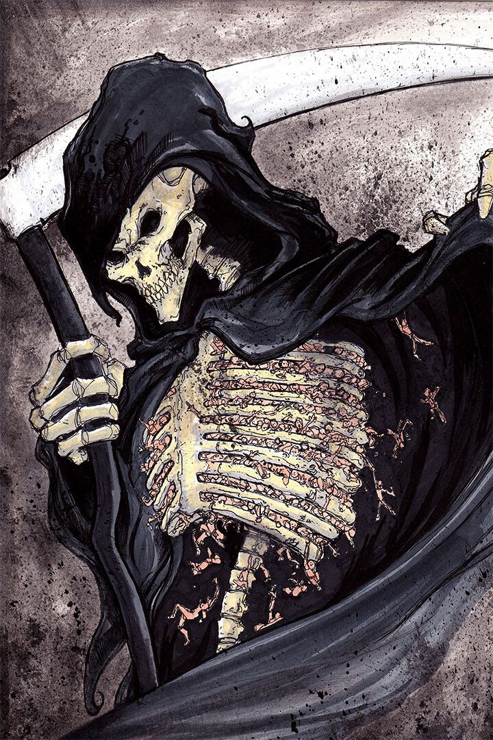 Fantasy Deliverence Grim Reaper Artwork Print Jigsaw Puzzle