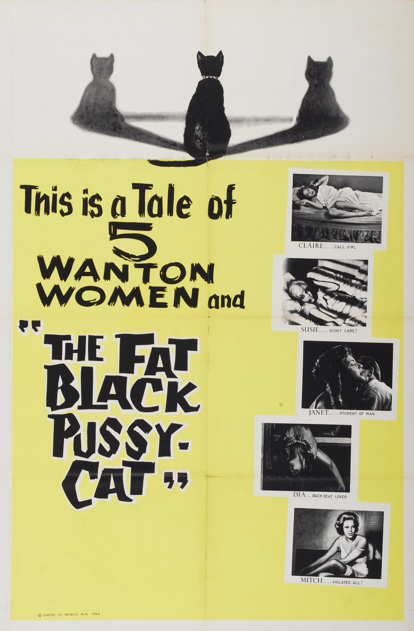 Fat Black Pussycat 01 Movie Keychain