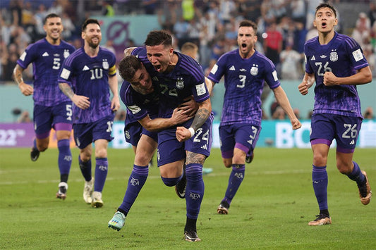 Fernandez And Alvarez Goal Celebration Argentina Jigsaw Puzzle