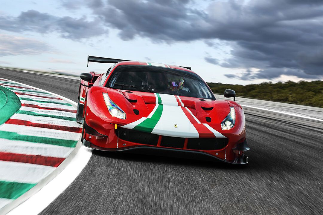 Ferrari 488 Gt3 Evo Race Track Driving Home Decor Keychain