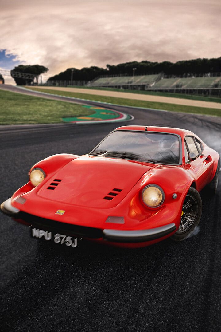 Ferrari Dino 246 Gt Sports Car Racing Car Jigsaw Puzzle