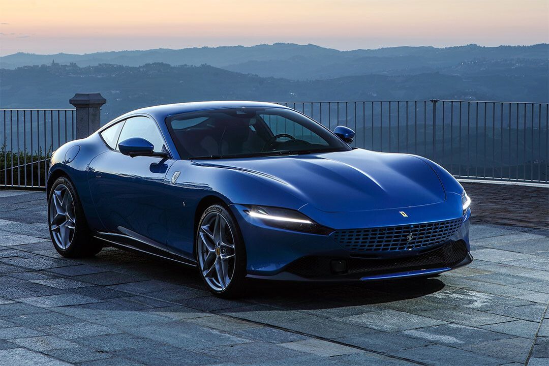 Ferrari Roma Blue Sporty Car Italian Design Wall Indoor Jigsaw Puzzle