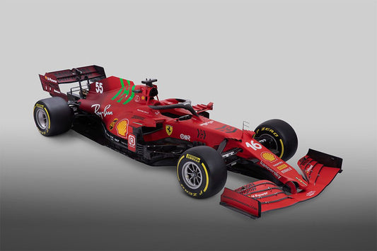 Ferrari Sf21 Formula Racing Car Aerial View Wall Decor Jigsaw Puzzle