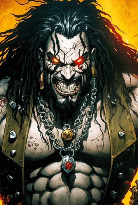 Fierce Comic Character With Red Eyes Print Poster