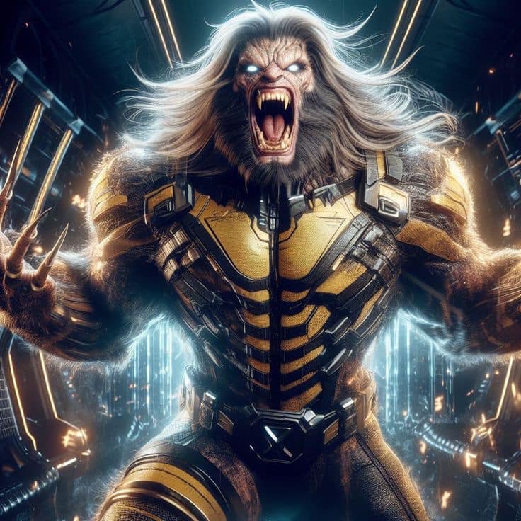 Fierce Hero Character Portrait Print Poster