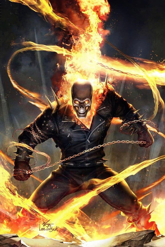 Fiery Hero Transformed Print Poster