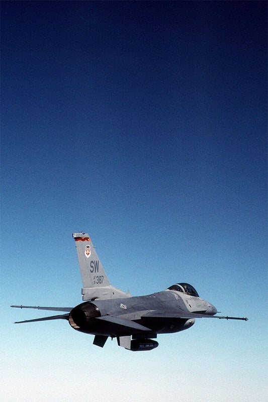 Fighter Pilot Flies An F16 Falcon Aircraft Jigsaw Puzzle