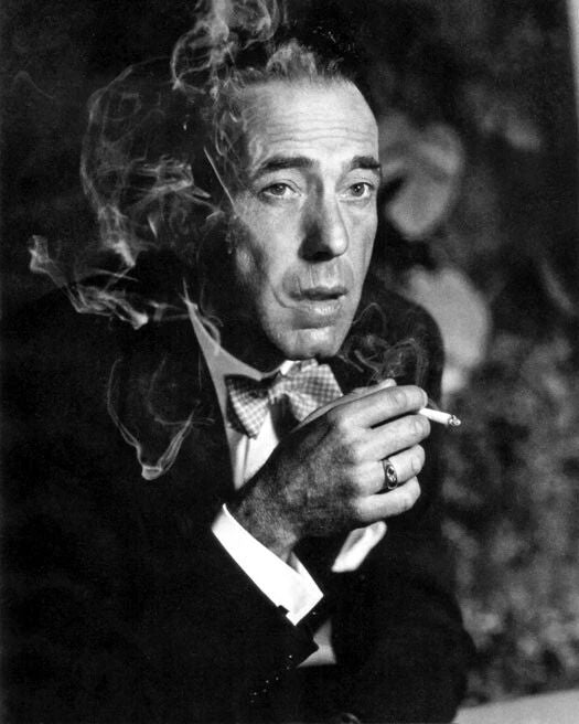 Film Actor Humphrey Bogart With Cigarette Glossy Photo Movie Print Poster 1