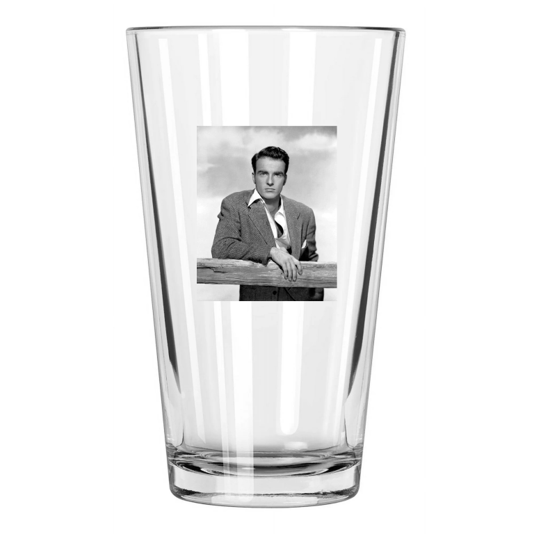 Film Actor Montgomery Clift Photo Movie Celebrity Pint Beer Drinking Glass