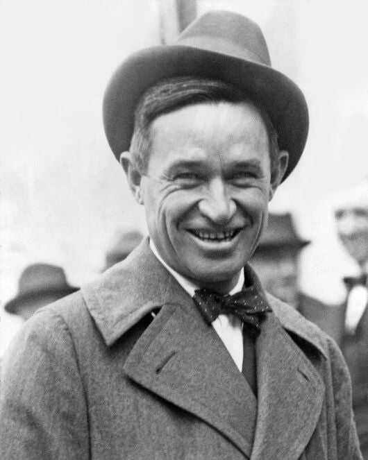 Film Actor Will Rogers Glossy Keychain Print Cowboy Keychain Humorist