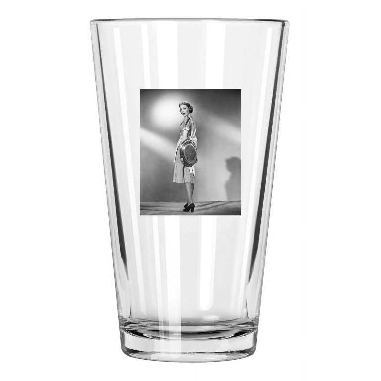 Film Actress Loretta Young Photo The Farmer'S Daughter Pint Beer Drinking Glass
