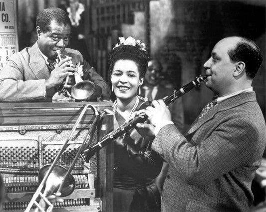 Film New Orleans Billie Holiday Louis Armstrong & Barney Bigard Keychain Print