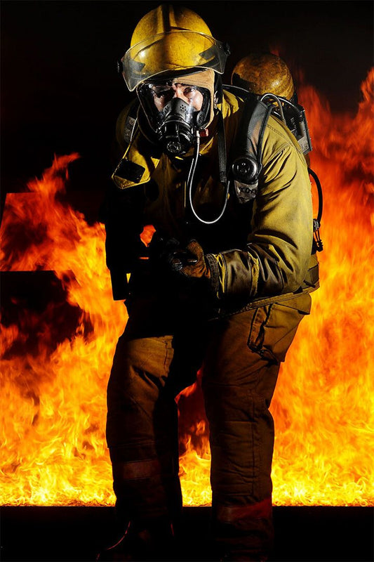Firefighter Fireman Rescue Angel Wings Print Jigsaw Puzzle