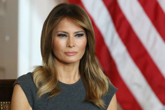 First Lady Melania Trump American Flag Patriot Picture Magnet Print