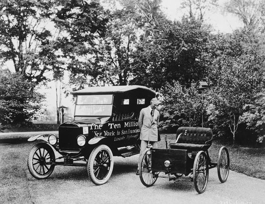 First And Ten Millionth Ford Automobile Car Picture Photo Poster Historic Retro