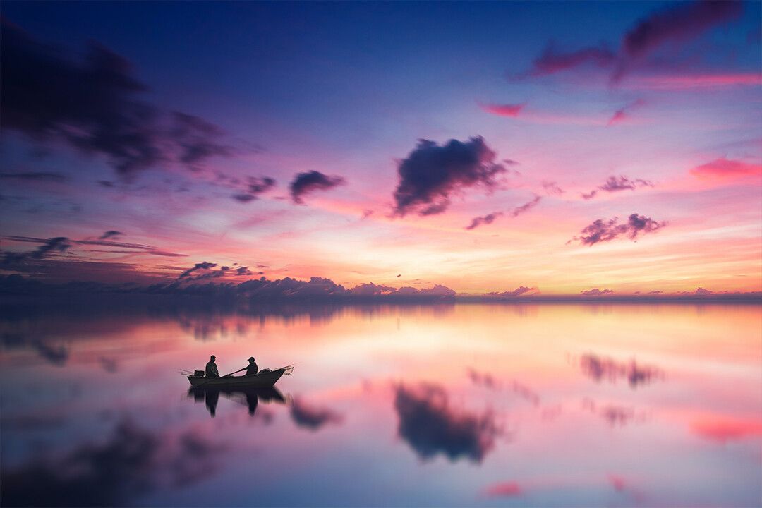 Fishing Boat On Stunning Sunset Art Wall Decor Jigsaw Puzzle