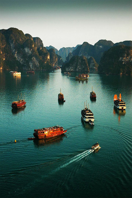 Fishing Junk In Ha Long Bay Seafood Print Jigsaw Puzzle