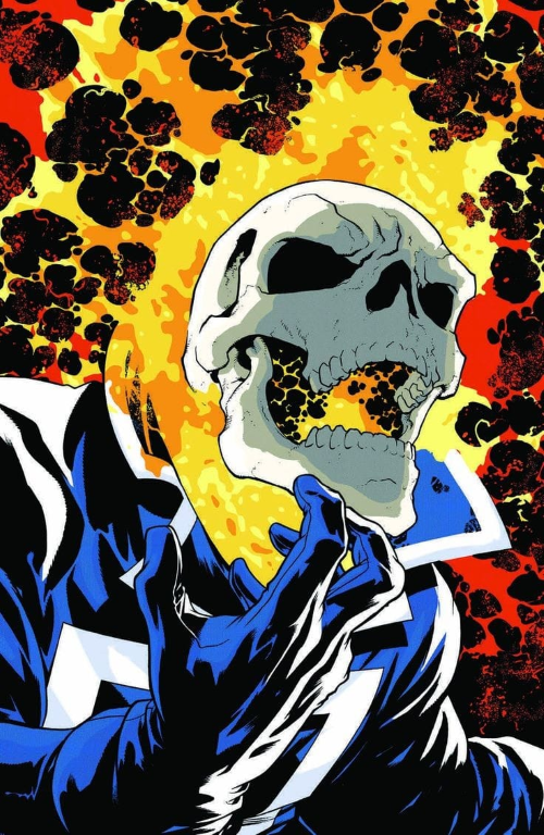 Flaming Skull Figure 248 Print Poster