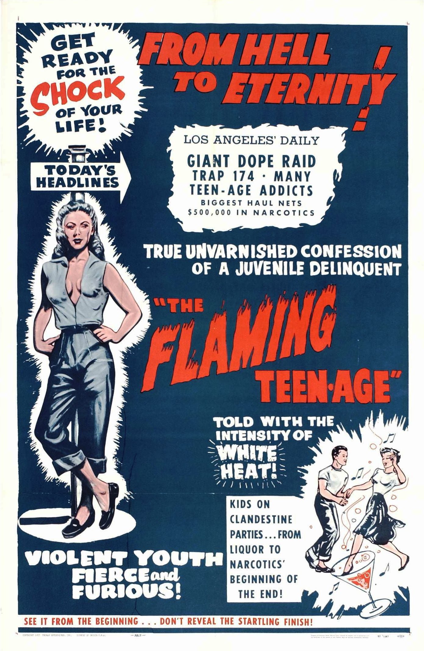 Flaming Teen Age 01 Movie Magnet