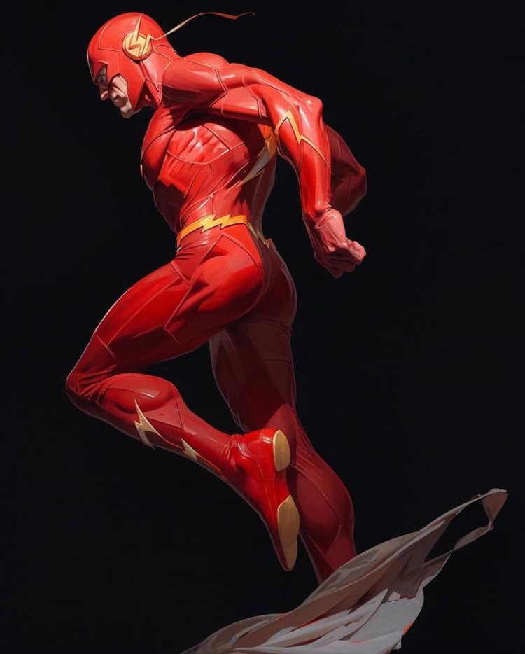 Flash Action Figure Print Poster