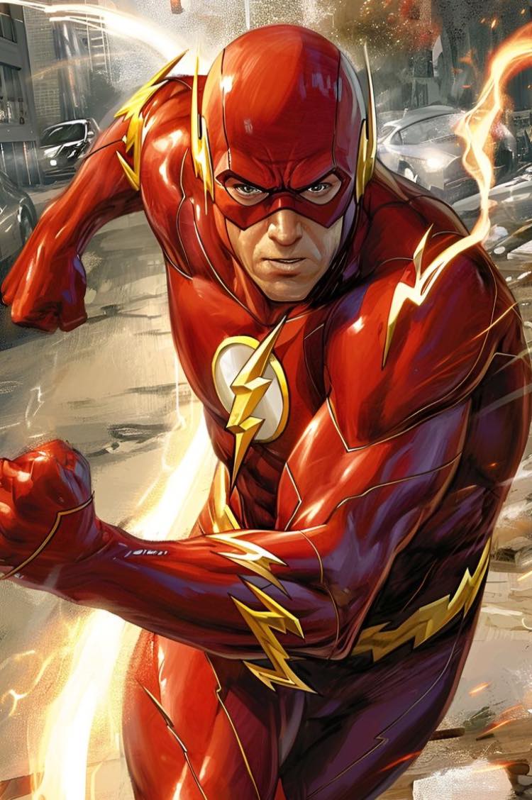 Flash Action Portrait (3) Print Poster