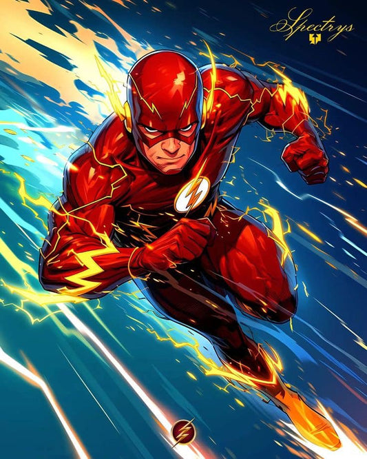 Flash Animated Action Print Poster