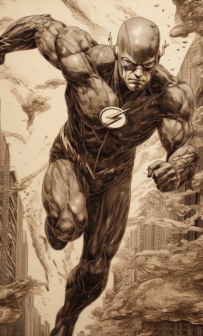 Flash Artwork Running Cityscape Jigsaw Puzzle