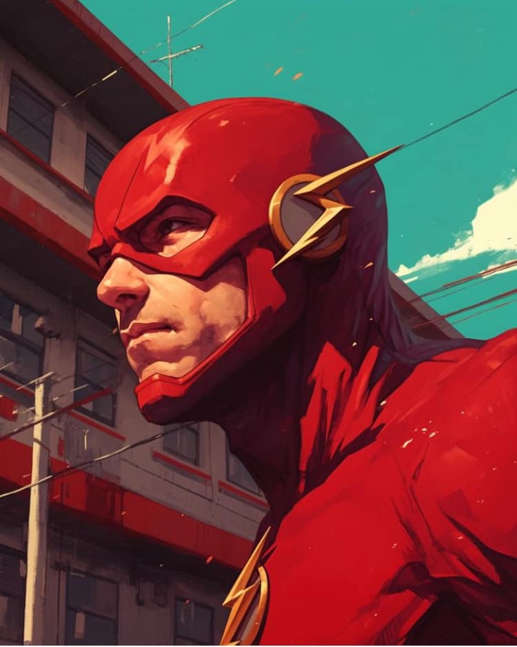 Flash Character Portrait (11) Print Poster