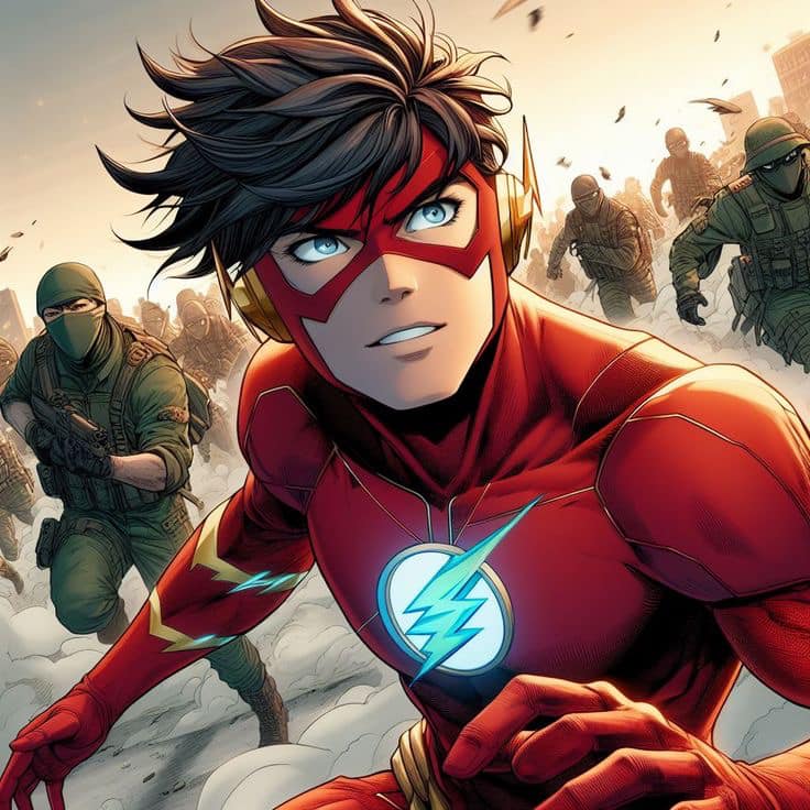 Flash Comic Action Scene (2) Jigsaw Puzzle