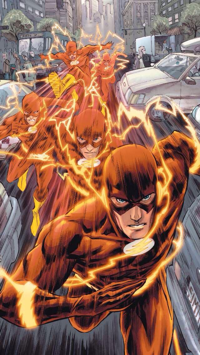Flash Multiverse Action Scene Print Poster