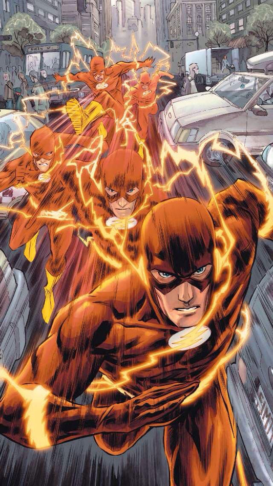 Flash Multiverse Action Scene Print Poster