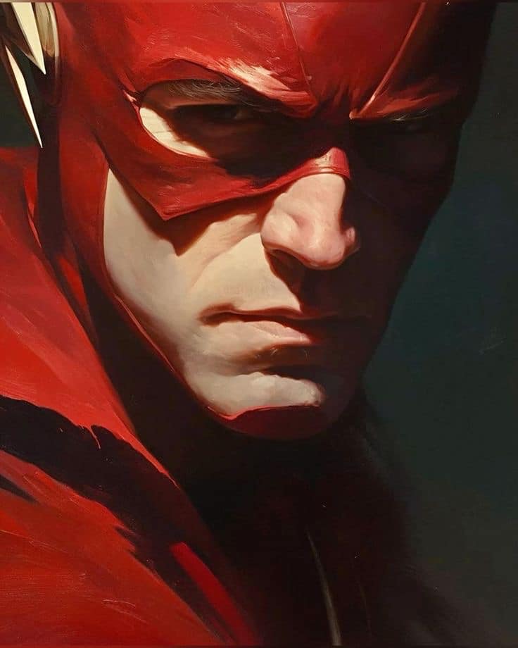 Flash Portrait Intense Expression Print Poster