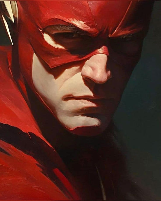 Flash Portrait Intense Expression Print Poster