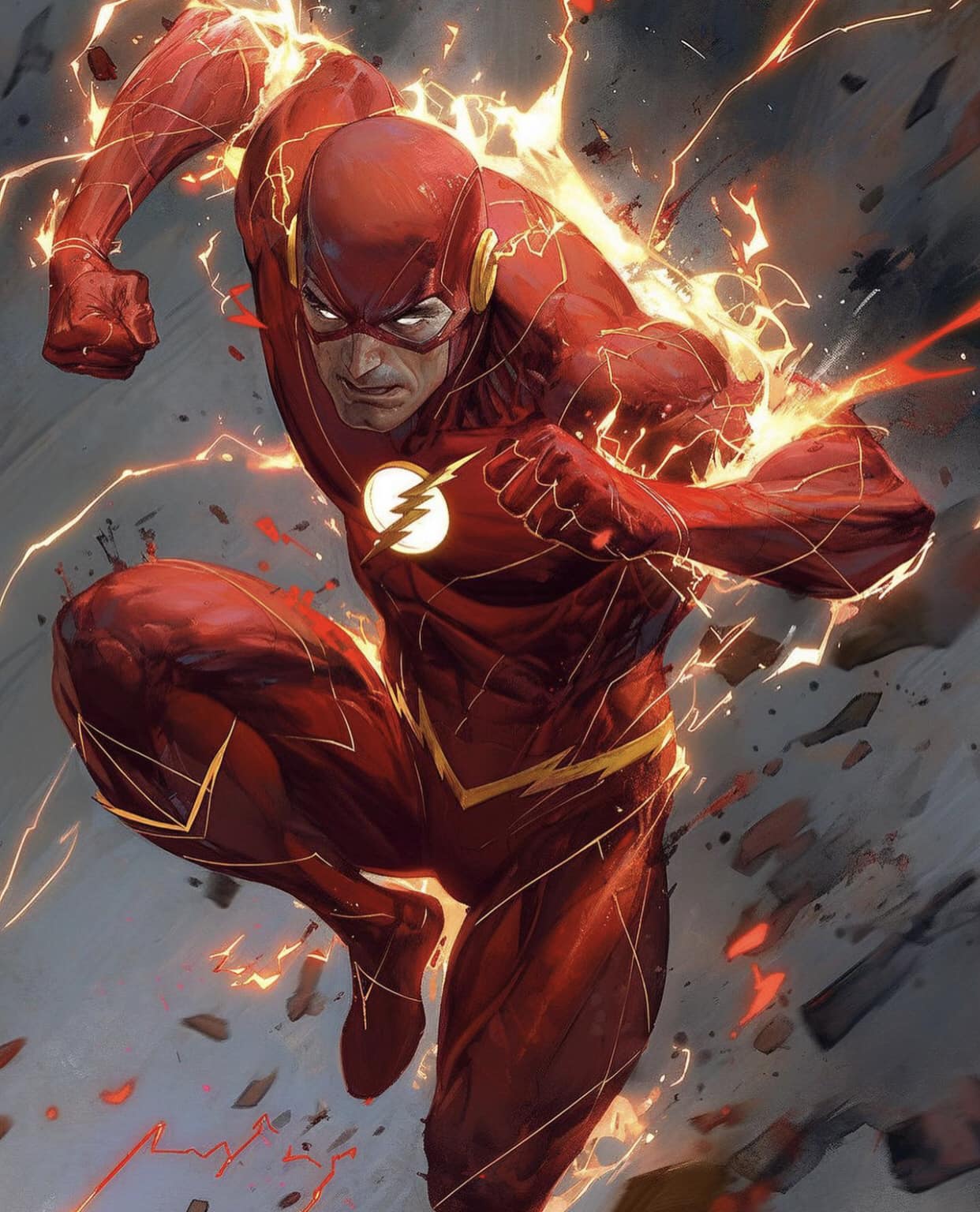 Flash Running Action Artwork Print Poster
